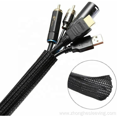 automotive expandable braided cable polyester braided sleeve